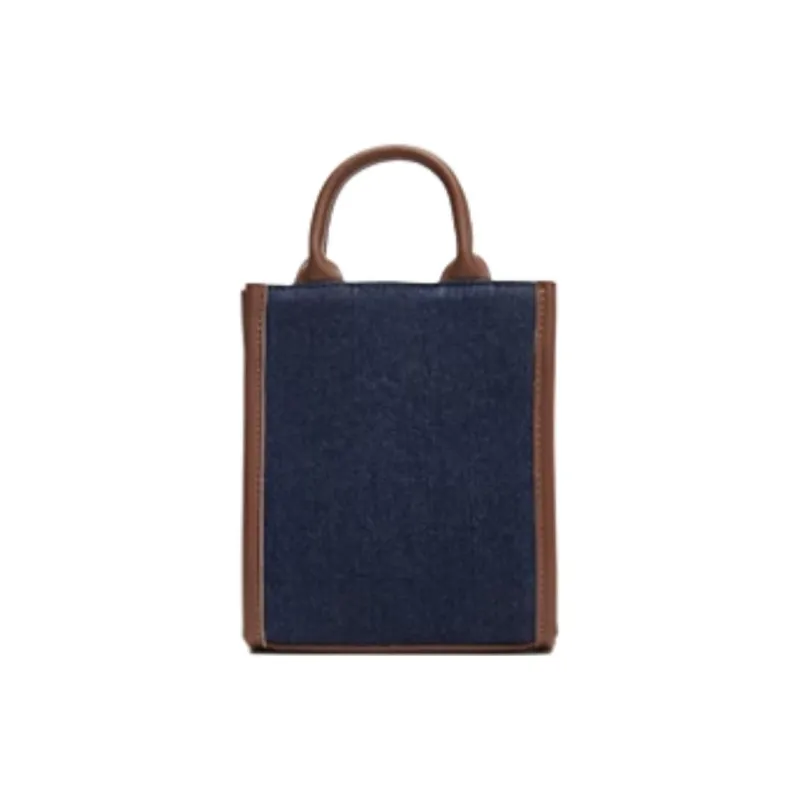 Champion Fabric Tote Bag Shopping Bag Handbag Small Size Women's Brown/Dark Blue/Black/White-9