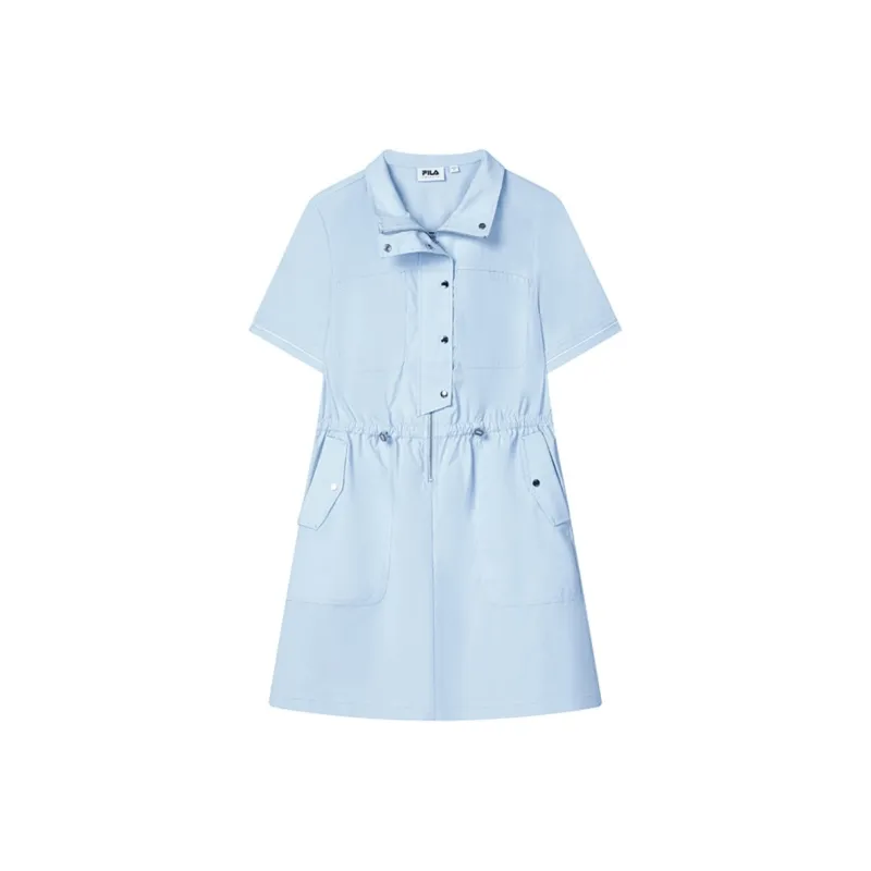 FILA Emerald Short Sleeved Dresses Women's Mist Aqua Blue BU-0