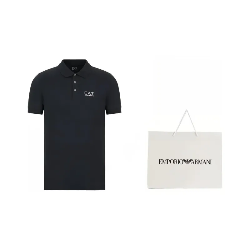 EMPORIO ARMANI EA7 SS23 Polo Shirt Men's Navy Blue-2