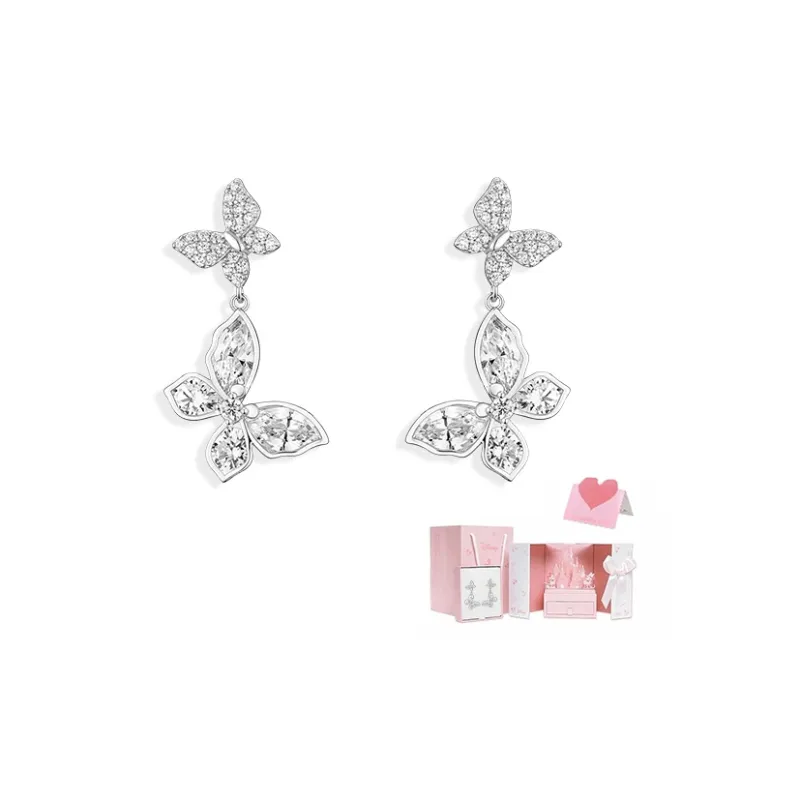 Disney Princess S925 Silver Earrings Women's Silver-4