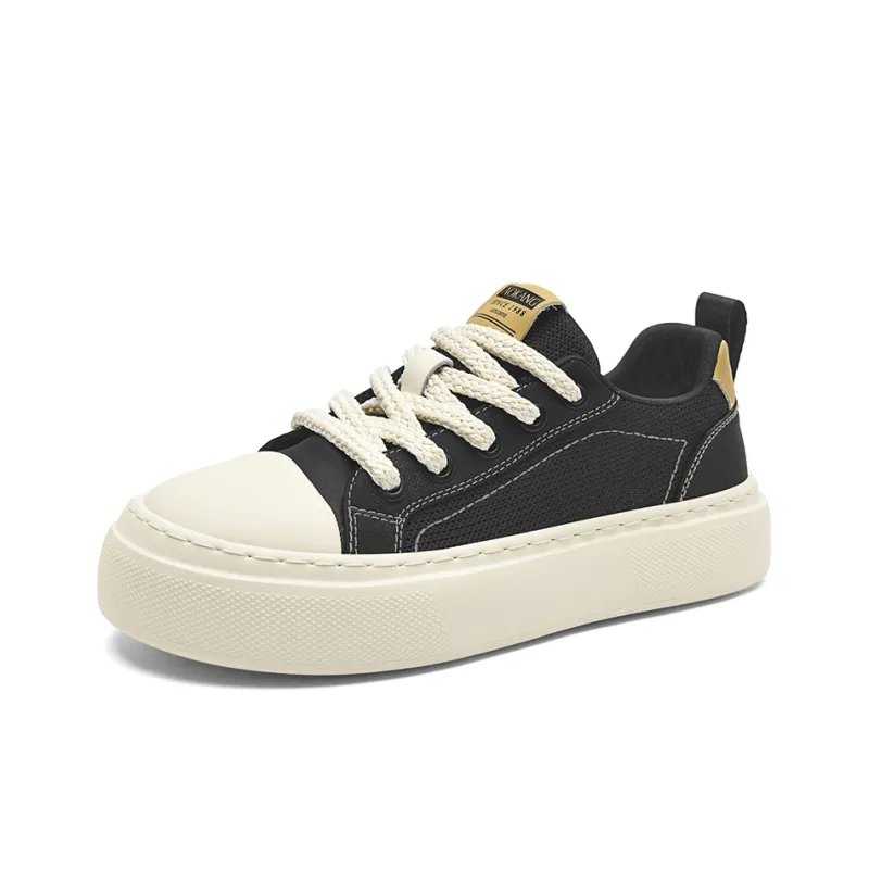 AOKANG Trendy Play Series Canvas Shoes Men Low Top Meteorite Black, Tundra Gray-2