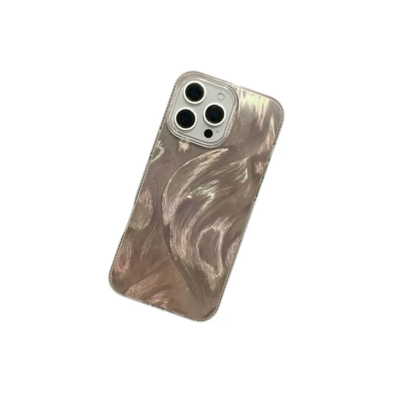 Koman ABS+PC Material Multicolor Feather Yarn Phone Cases Compatible With Apple IPhone 12/13/14/15/16/Pro/Mac-30