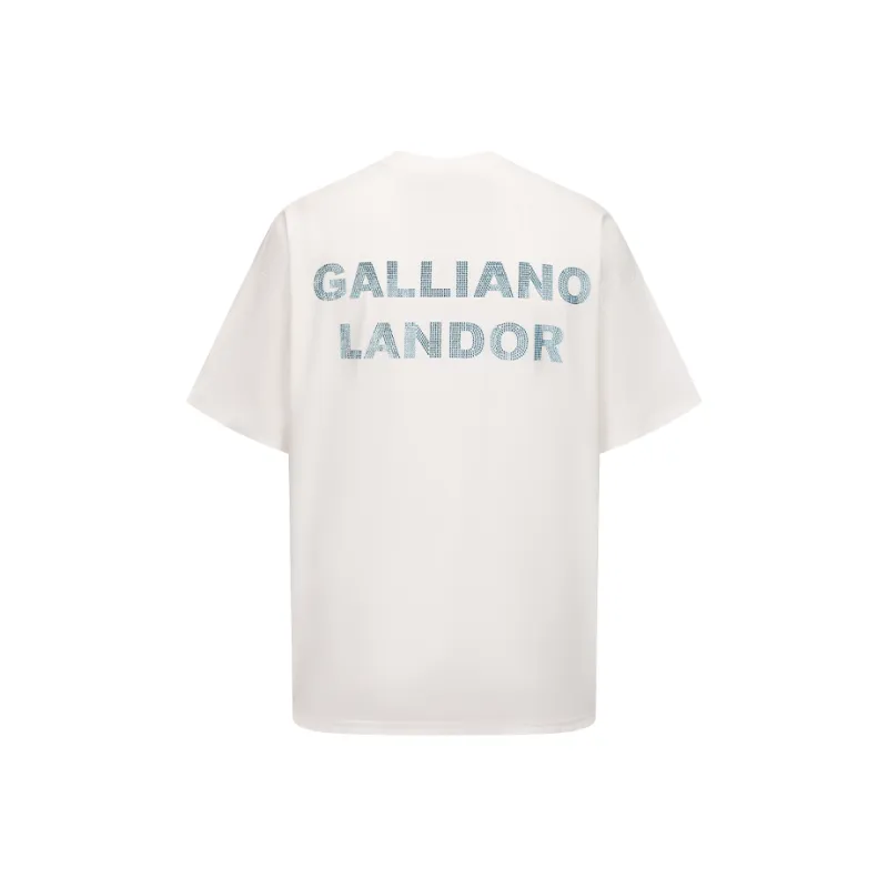 GALLIANO LANDOR T Shirts Unisex White-1