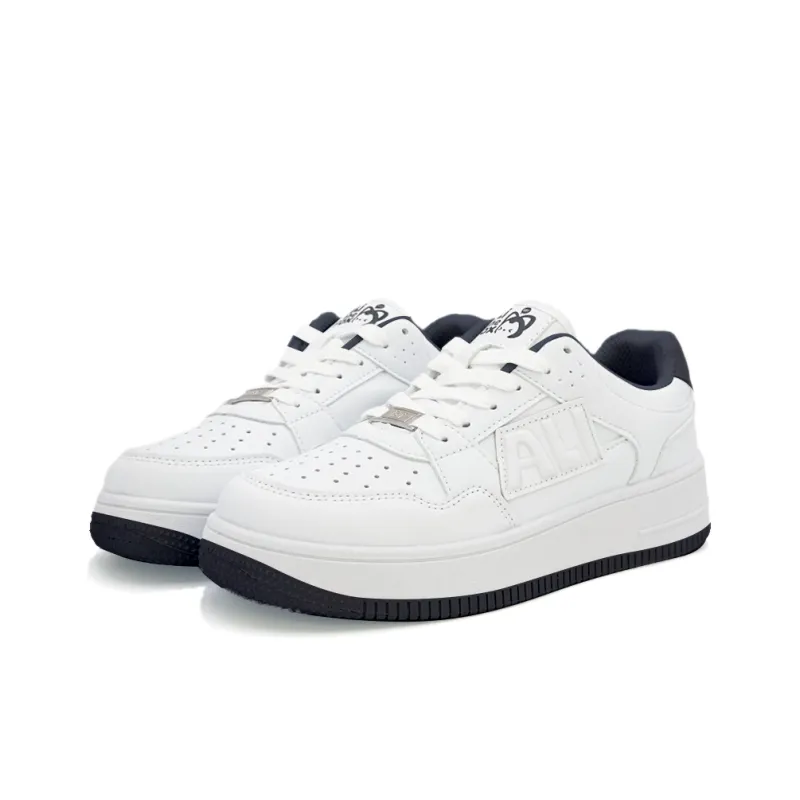 ALI THE FOX Low Top Skateboard Shoes Unisex White-42