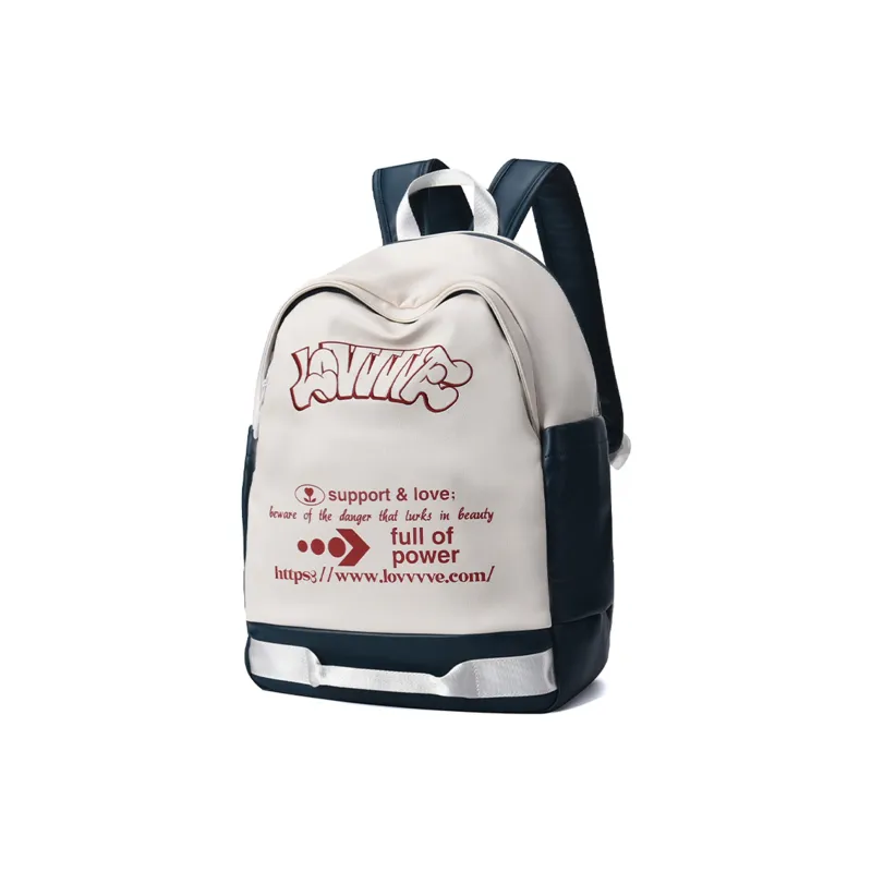 LOVVVVE PU Backpack Regular Unisex White-1