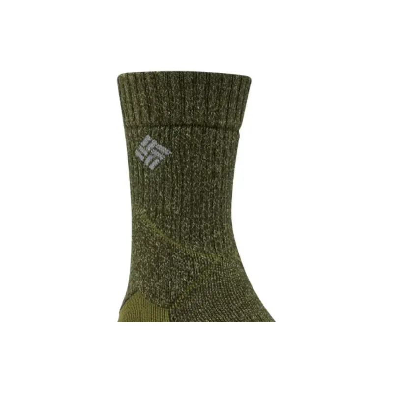 Columbia Hike Unisex Merino Hike Crew Sock Mid-Calf Socks Unisex 1 Pack Green-3