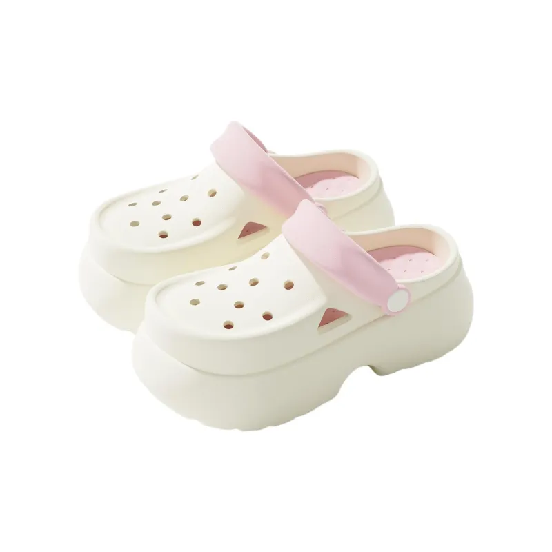 Soft Dopamine Dressing Platform Clogs, Summer Air EVA Height Increasing Versatile Urban Chic Style Slippers, Women's-9