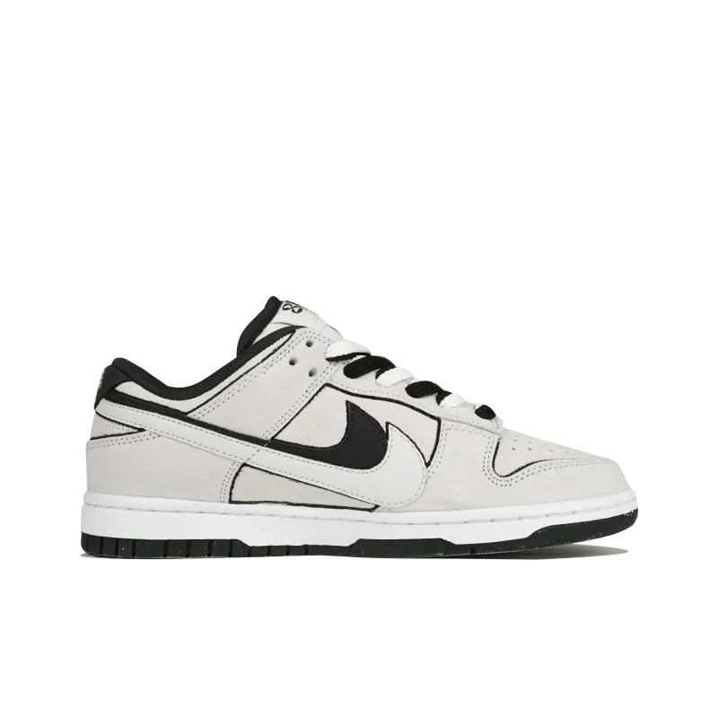 Nike Dunk Low Top Skateboard Shoes Unisex Black Gray-2