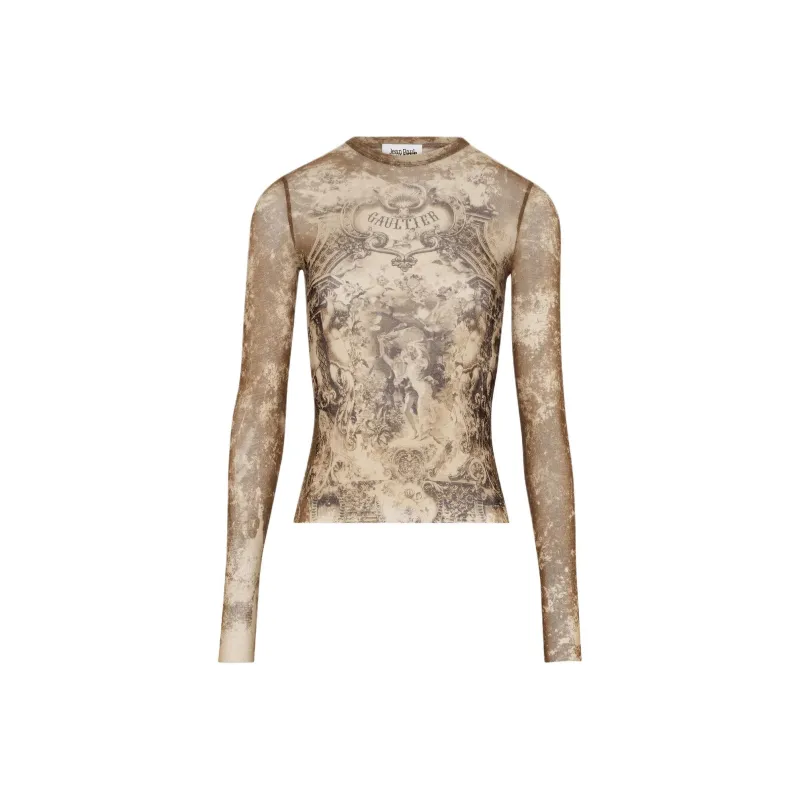 Jean Paul Gaultier T Shirts Unisex Light Umber-0