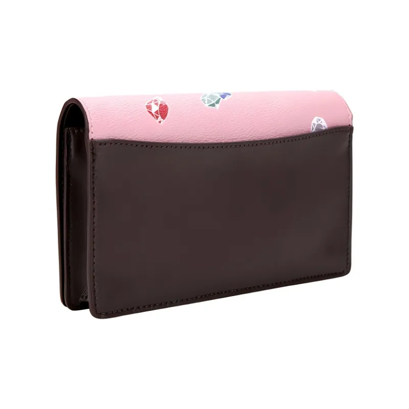 COACH Disney X Disney Collaboration Foldover Leather Shoulder Bag Crossbody Bag Small Size Women's Rose Pink Red-1