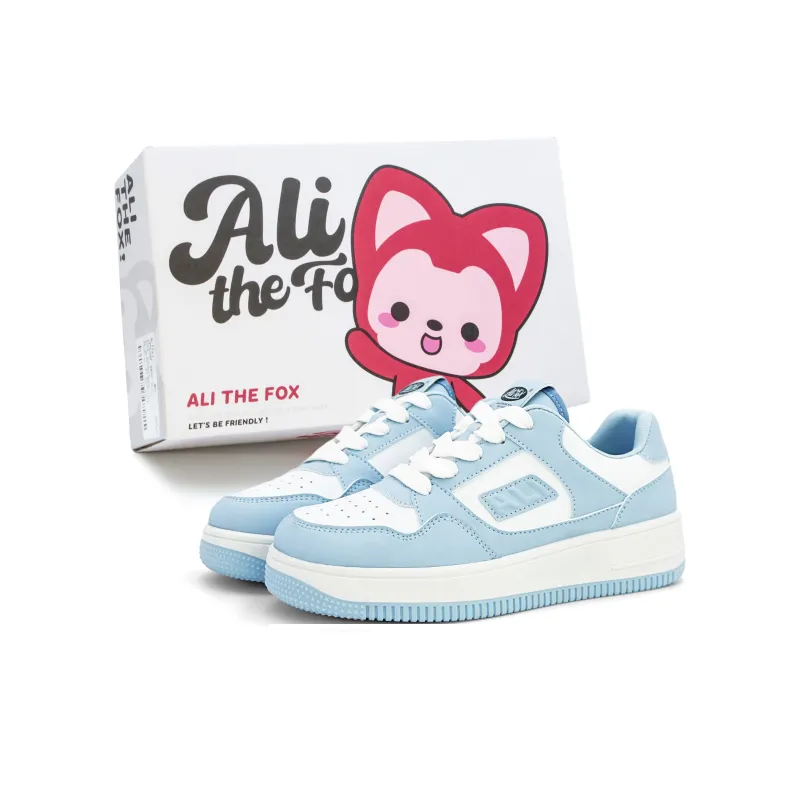 ALI THE FOX Low Top Skateboard Shoes Unisex White-10