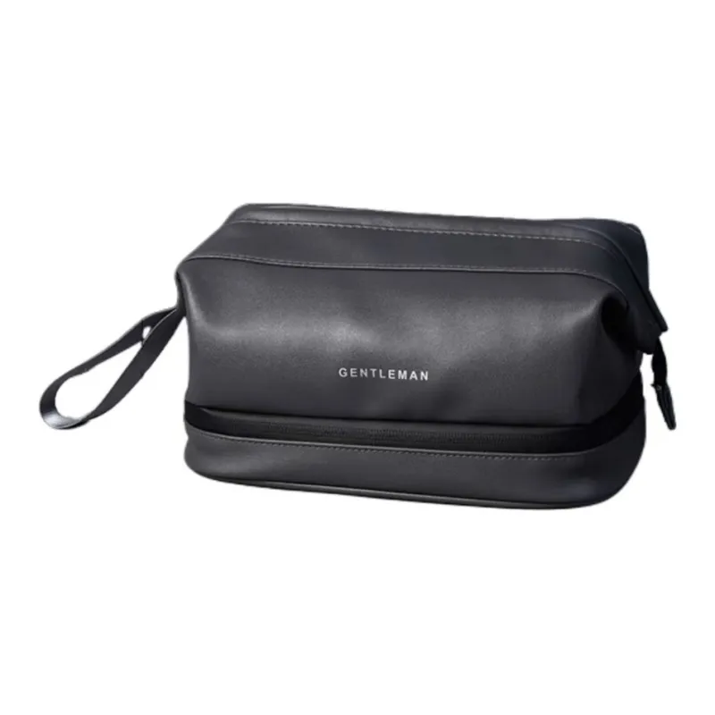 Boniu PU Makeup Bag & Travel Storage Bag Tubas Unisex Gray-0