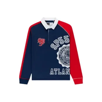 Sp5der Polo Shirt Men's Blue Red