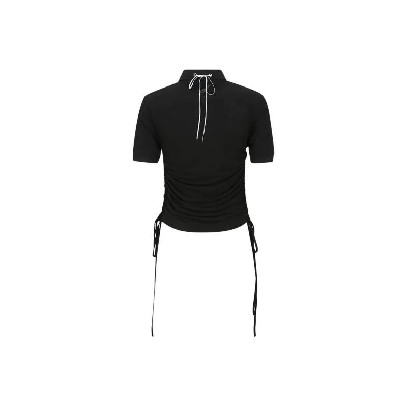 ANDERSSON BELL Lace detailing Polo Top-1