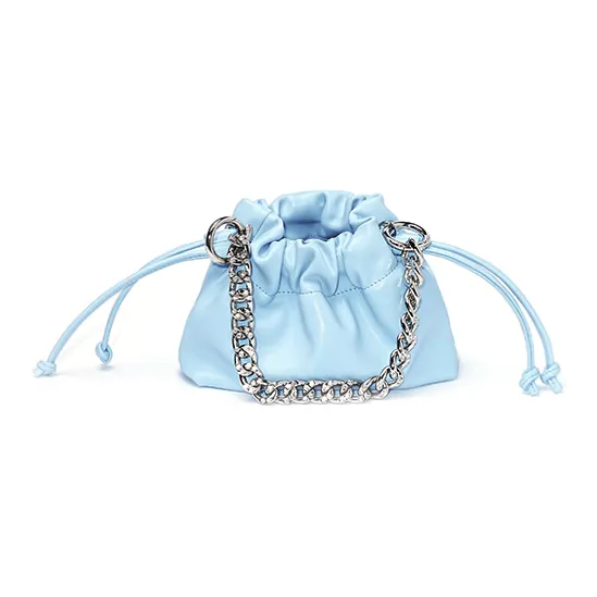 MUYSO Eco Friendly Recycled Leather Cloud Bag Portable Crossbody Bag Shoulder Bag Women's Sky Blue-0