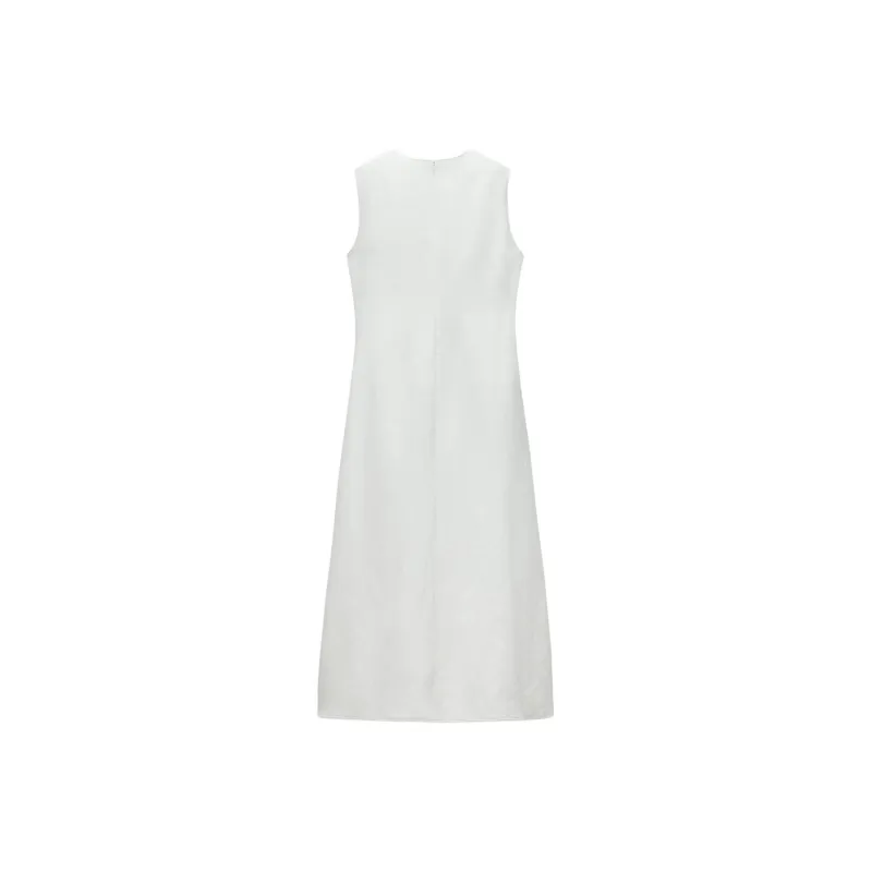 ZARA ZW Series Sleeveless Dress Women's White-1