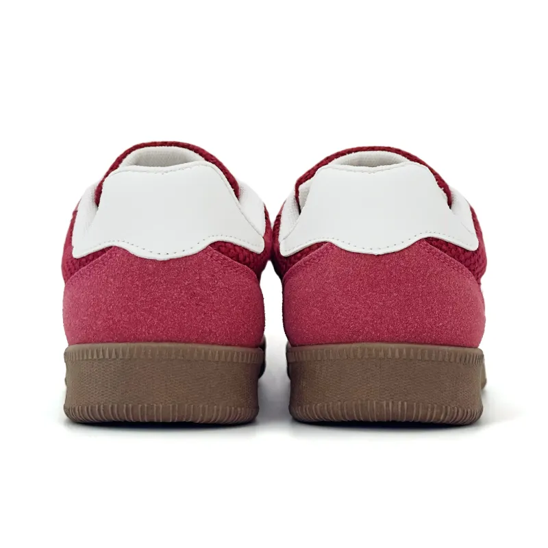 ALI THE FOX Low Top Skateboard Shoes Women's Red-5