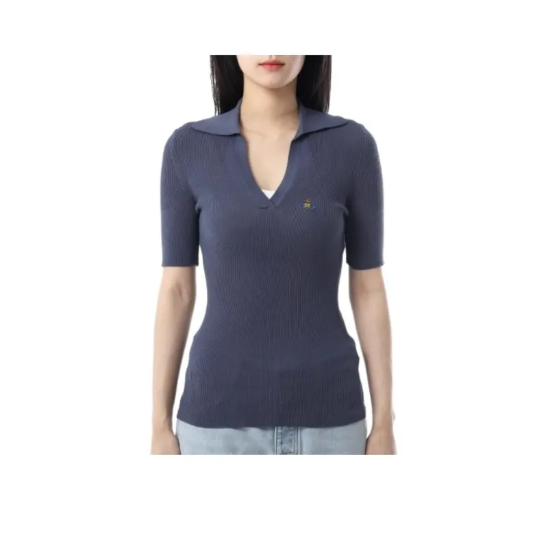 Vivienne Westwood SS25 Polo Shirt Women's Purple-0