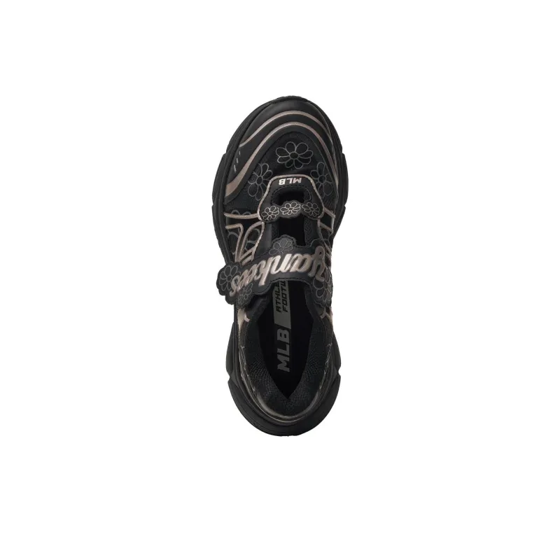 MLB New York Yankees Anti Slip Wear Resistant Low Top Casual Shoes Women's Black-4