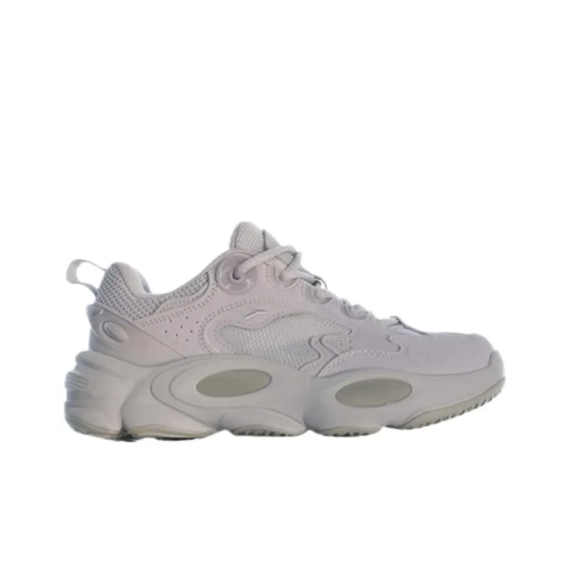 Anta Life Collection Cushioning Wear-Resistant Low-Top Chunky Sneakers Women's Light Mauve Gray-1