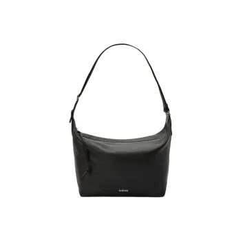 LOEWE Cubi Cow Leather Shoulder Bag, Crossbody Bag Men's Black