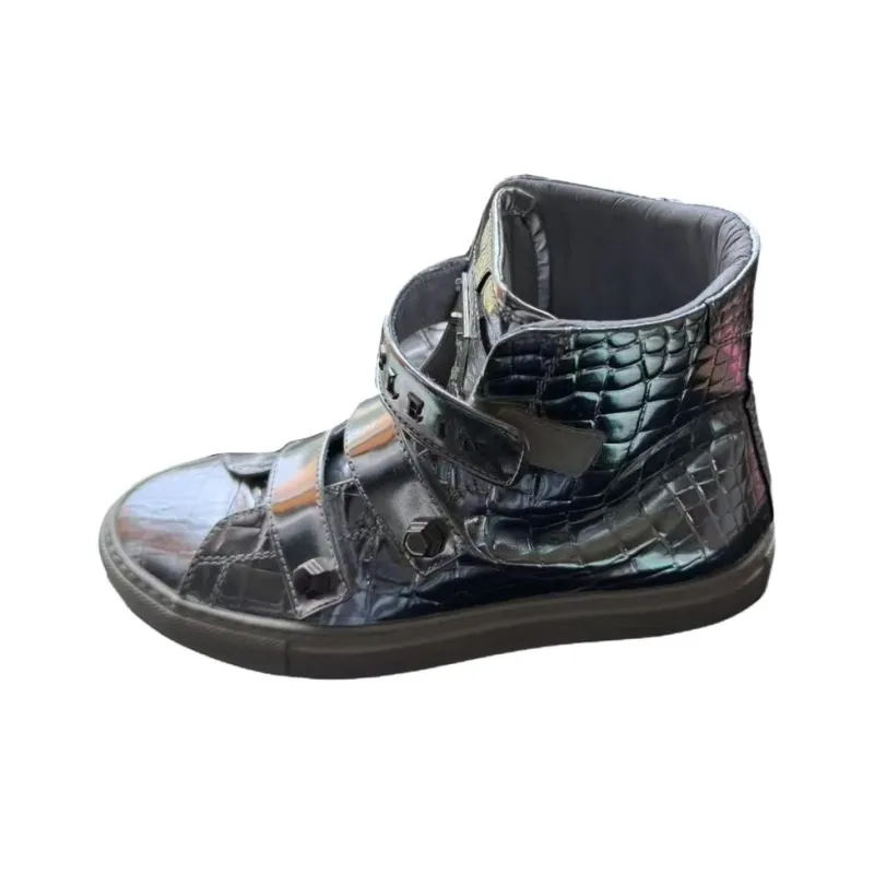 PHILIPP PLEIN High Top Skateboard Shoes Women's Silver-0