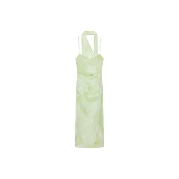 ZARA Slip Dresses Women's Green