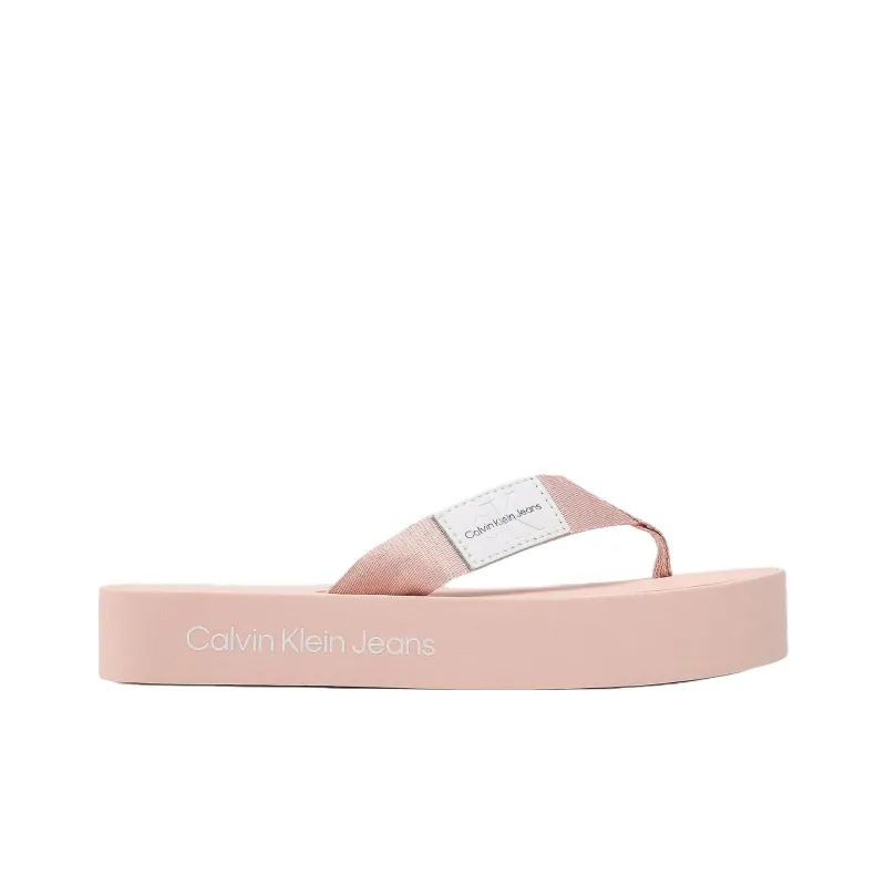 CKJ CALVIN KLEIN JEANS Flip Flops 3cm Women's Pink-1