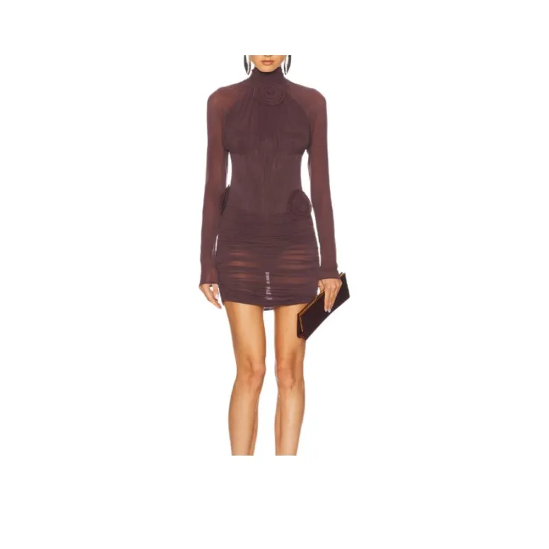 MAGDA BUTRYM Long Sleeved Dress Women's Bordeaux Red-0