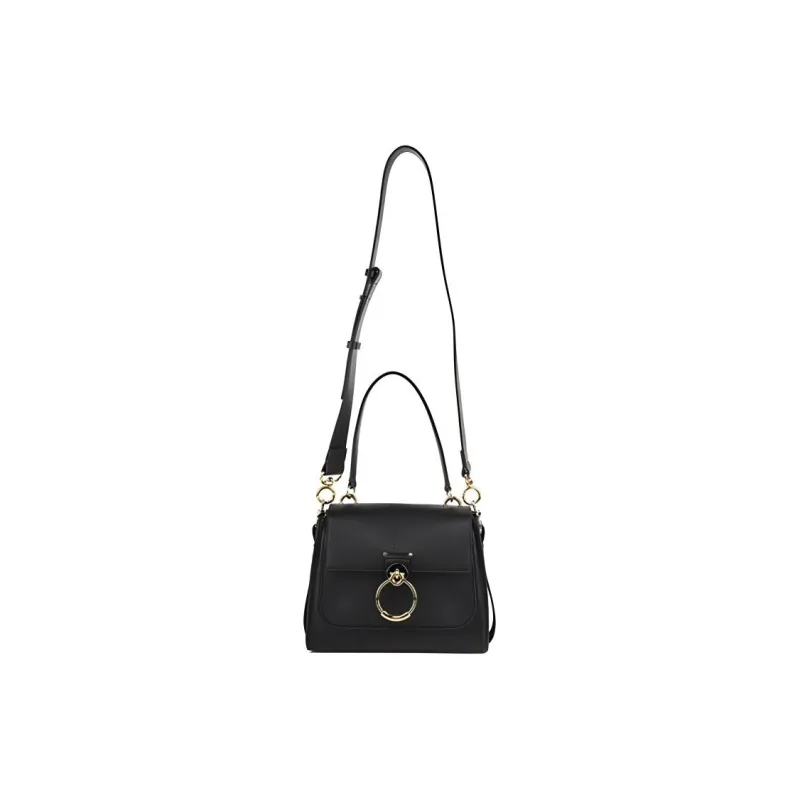 Chloe Chloé Bags Grain Cow Leather Handbag, Shoulder Bag Women's Black-3