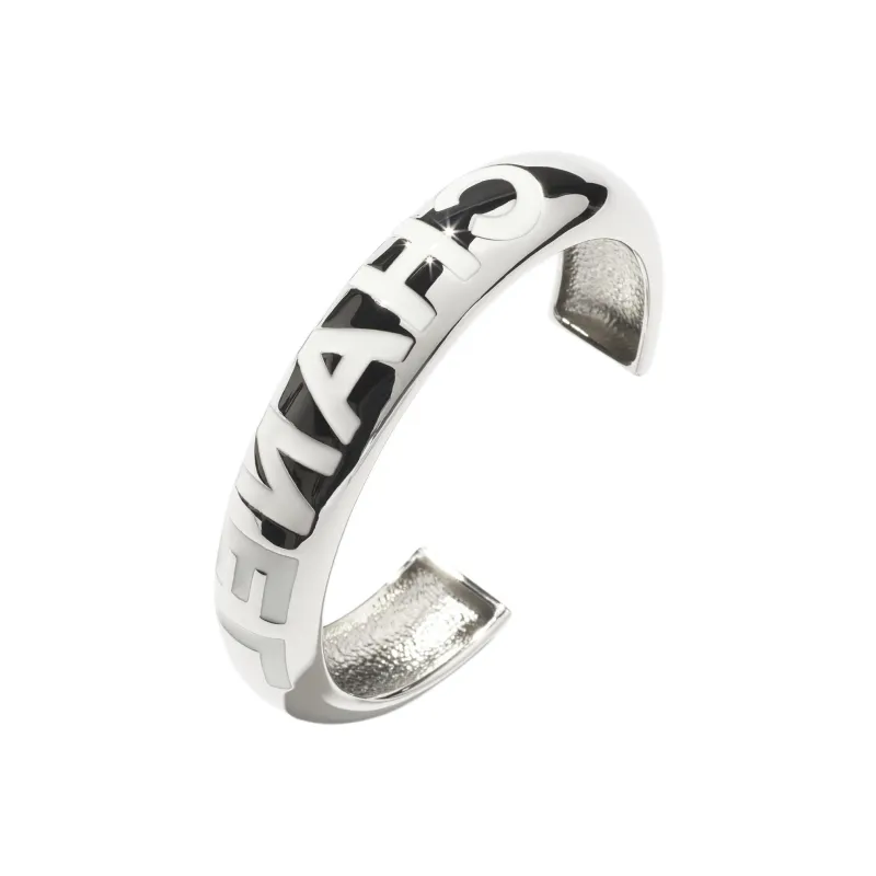 CHANEL Metal, Resin Bangles Women's Silver-0