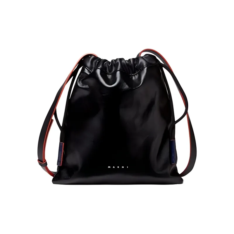 MARNI Cow Leather Backpack Men's Black-0