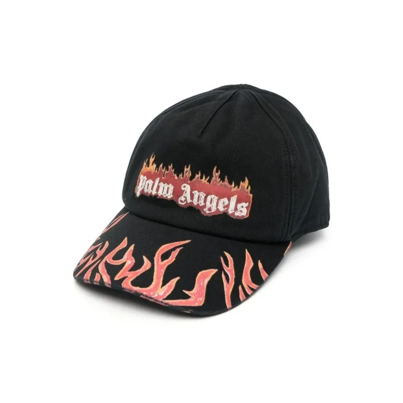 PALM ANGELS Flames Logo Baseball Cap-3