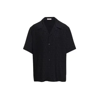 Valentino Embroidered Silk Shirt