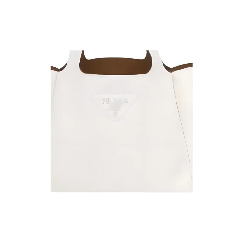 PRADA Dynamique Calfskin One Shoulder Handbags Women's White Stacked Candy-1