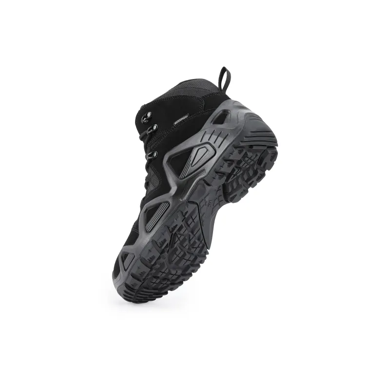 Jihua Anti Slip Wear Resistant High Top Hiking Shoes Men's Brown-8