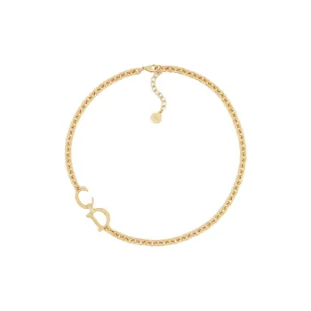 DIOR Metal Necklaces Unisex Gold