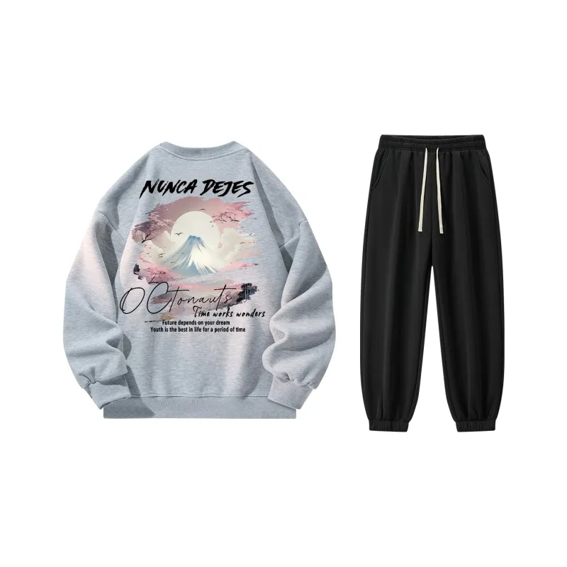 Small Columns Under The Sea Sweatshirt Set Unisex-10