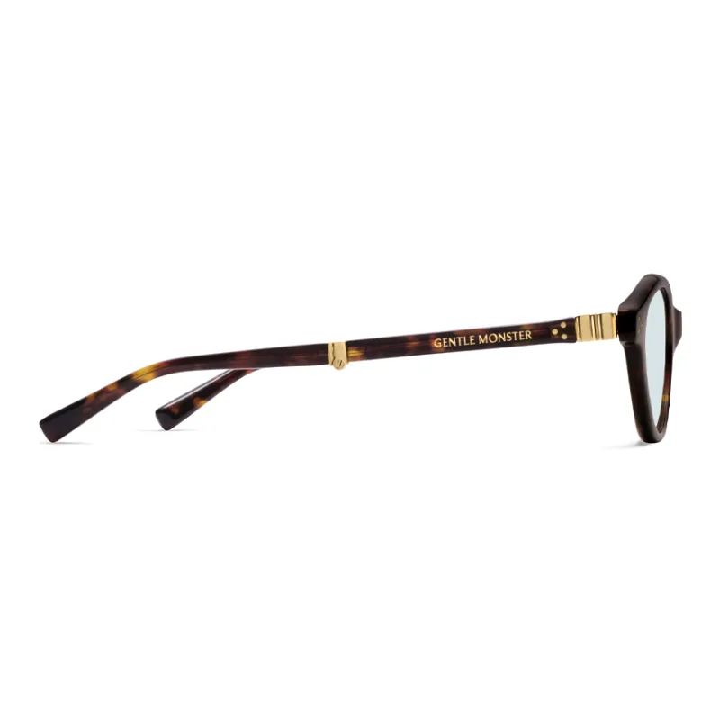 GENTLE MONSTER Plate Frame Irregular Shape Sunglasses Unisex Tortoiseshell-2