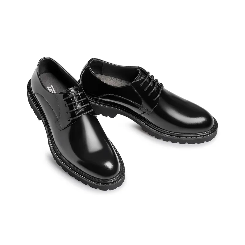 ZRO Dress Shoes Men Low Top Black/Burgundy-4