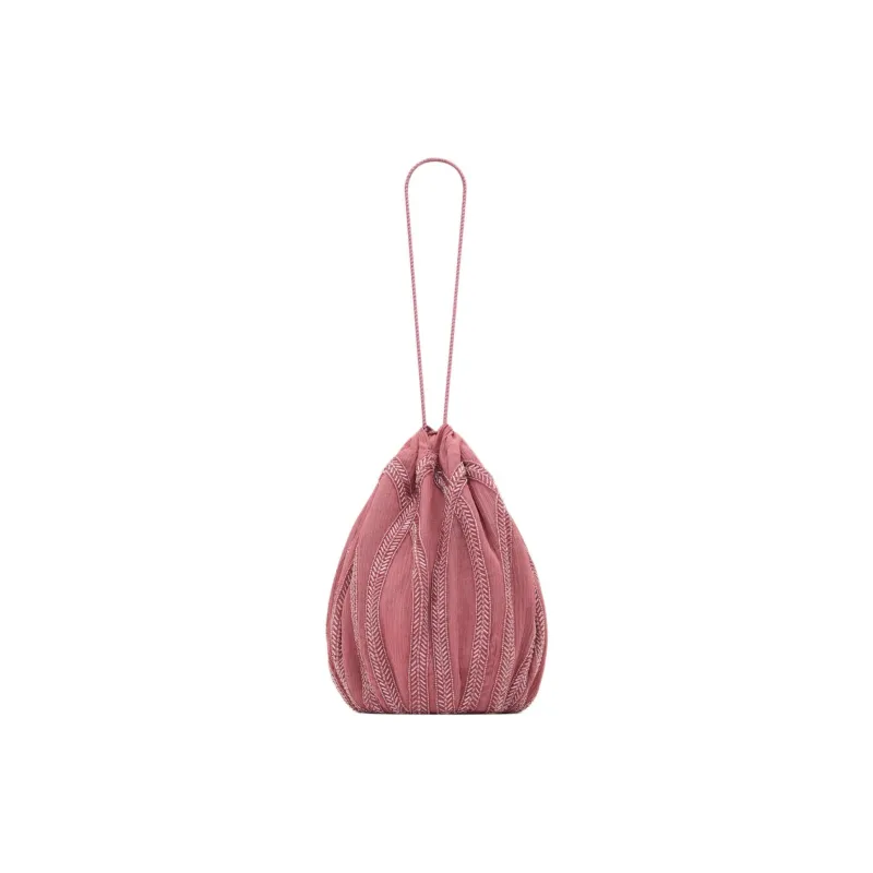 SAINT LAURENT Mulberry Silk Handbag Clutch Women's Candy Pink-1