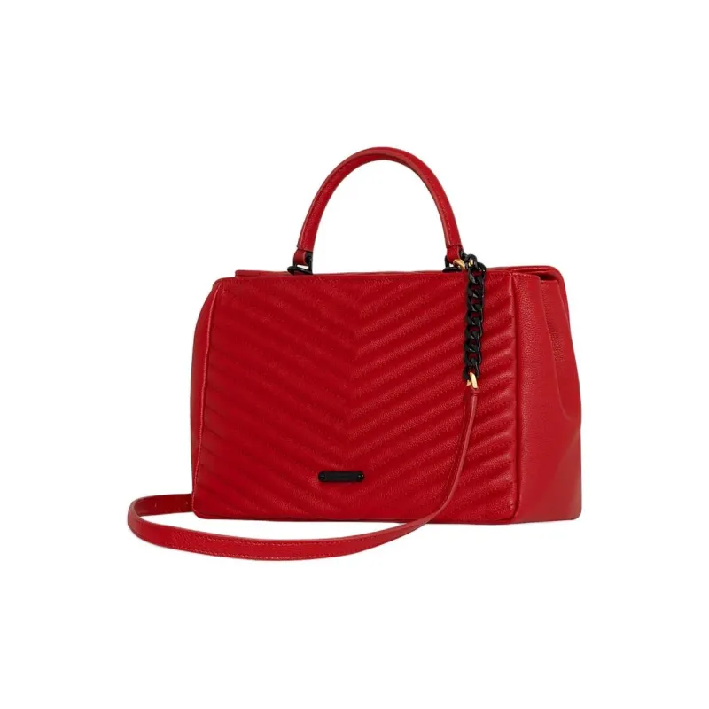 REBECCA MINKOFF Edie Genuine Leather Portable Crossbody Bag Shoulder Bag Large Size Women's Allure Red-1