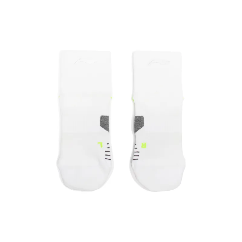 LiNing Running Collection Ankle Socks Unisex 1 Pack Neon White Yellow Green-4