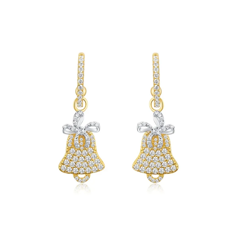 Glam Ever Gold Plated Artificial Zircon Earrings Women's-0