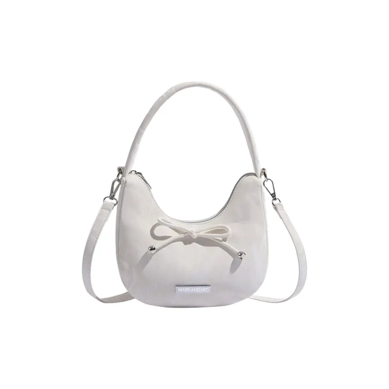 MARKANGARO Polyester Crossbody Handbag Women's White/Pink-0