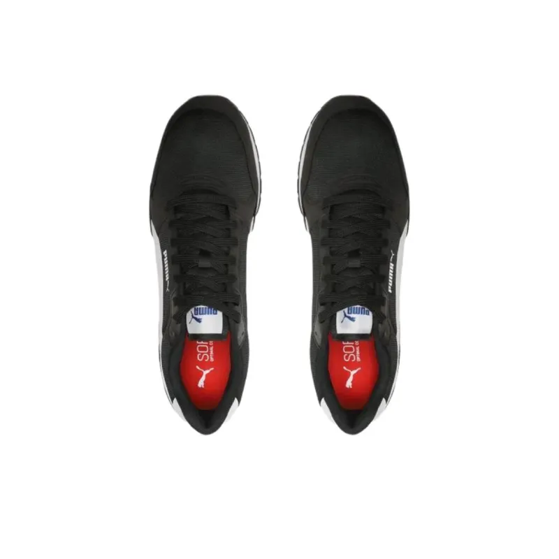 PUMA St Runner V3 Anti Slip Wear Resistant Low Top Running Shoes Men's Black White Red-2