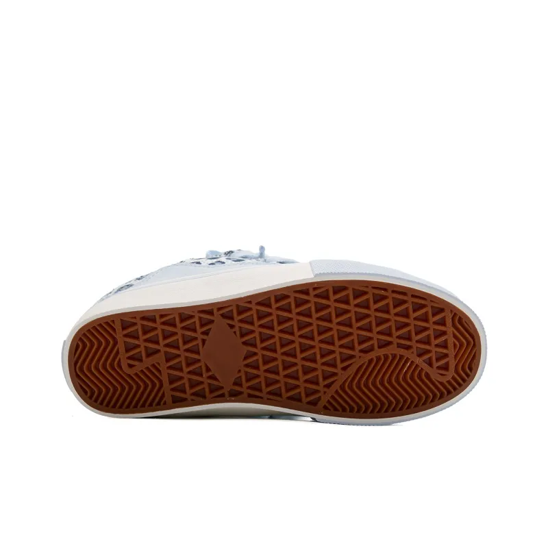Yalu Wear resistant And Lightweight Low Top Skateboard Shoes Women's Cream Blue-34
