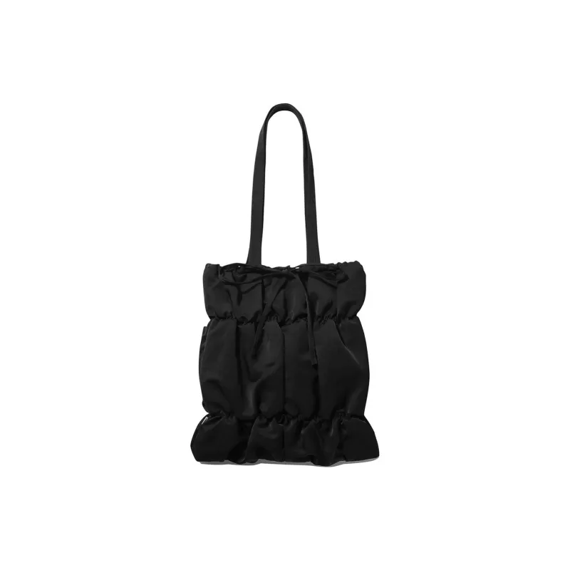 COVERNAT Nylon Tote Bag, Shopping Bag, Handbag, Shoulder Bag Women's Black-1