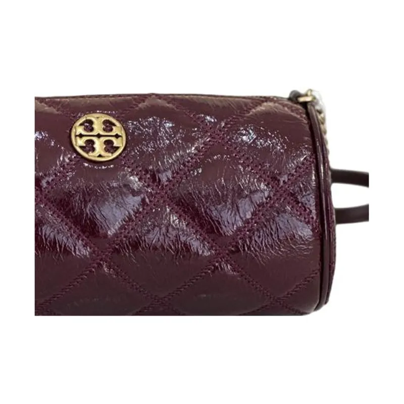TORY BURCH Leather Cylinder Bag, Shoulder Bag Women's Red-1