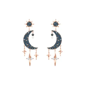 Swarovski SYMBOL Crystal Pearl Earrings Women's Blue